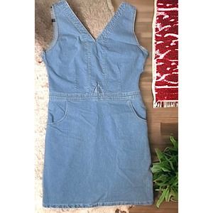 Cotton On “The Denim Mini Dress” Jean Mini Dress with Cutout